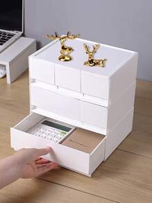 Stapelbare, weiße Aufbewahrungsschublade, Schreibtisch-Aufbewahrungsbox, Schulbedarf-Stationery-Aufbewahrung, Organisator für Zuhause, Schreibtisch-Utensilien für Kosmetik, Schmuck und Kleinigkeiten, einstellbare Kombination für Schlafzimmer, Wohnzimmer, Badezimmer, Dorm, Raumdekoration, Organisation und Aufbewahrung, Heimdekoration, Parfümorganisator, Raumdekorationsmaterialien, Schreibtischzubehör, Badorganisation und -aufbewahrung für Frauen, Reiseessentials, Geschenk, Rückkehr zur Schule