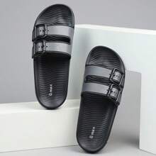 Herren Lässig Sandalen, bequeme Pantoffeln, runde Zehenpartie, modische Outdoor-Strandlatschen
