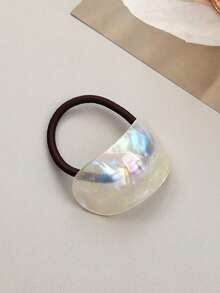 1个/2个/4个装 优雅高弹弧形醋酸纤维发圈，时尚发绳，马尾辫发圈，发饰，混色，家居，护肤配件，发绳发圈头饰橡皮筋 - 彩色 - 查看 13