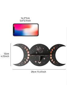 1 pieza de Estantería de pared montada creativa y minimalista (los clavos no están incluidos), disponible en múltiples estilos: libélula, hoja de plátano, mariposa, loto - Accesorio colgante de decoración de pared, estantería de almacenamiento pequeña de madera de bricolaje