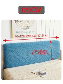 1 husă de pat Jacquard Geometry, husă de protecție pentru tăblia de pat elastică în culoare solidă, husă de pat moale și confortabilă, elasticitate ridicată, ușor de instalat, husă universală pentru noptieră pentru toate anotimpurile