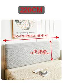 1 husă de pat Jacquard Geometry, husă de protecție pentru tăblia de pat elastică în culoare solidă, husă de pat moale și confortabilă, elasticitate ridicată, ușor de instalat, husă universală pentru noptieră pentru toate anotimpurile