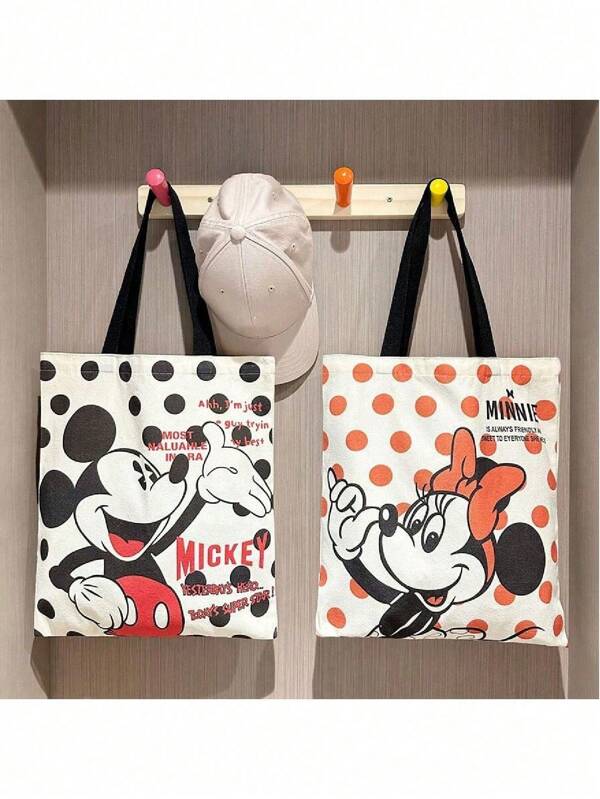Disney Mickey Tasche, kawaii stylische Tasche, Damen Farbblock Rucksack, großer Fassungsraum faltbarer Tagesrucksack für draußen
