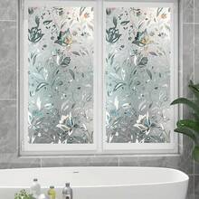 Decorative 3D Stained Window Decal Self Adhesive Frosted Window Cover PVC Energy Saving Window Film For Office For Bathroom For Kitchen - Multicolor - View 16