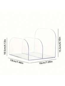 1 PC Desktop Book Stand Office Plastic Japanese Storage Organizer, Book Holder, 3-Slot Transparent Acrylic Document Organizer, Magazine And File Storage Rack , Back To School Gifts - Multicolor - View 11