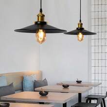 1 件复古飞碟吊灯铁艺吊灯，单头餐厅/酒吧复古工业风格酒店装饰，不含灯泡