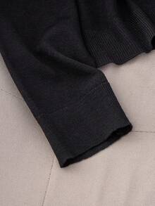 GIGOGOU 女士轻薄针织开衫防晒长袖休闲外套，春夏款，黑色 - 黑色 - 查看 6