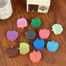 1pc Minimalist Colorful Apple-Shaped Mobile Phone Air Bag Stand, Retractable Slouchy Desk Holder For Watching Videos, Stable & Creative Back-Stick Air Bag Stand Compatible With IPhone, Android Phone, Gift For Birthday, Family, Friends Push-Pull Phone Grip, Phone Holde, Phone Accessories