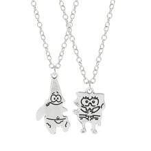 bandai Anime SquarePants Patrick Star Pendant Necklace For Boy Girl Couple Accessories Ins Cartoon Friendship Gift