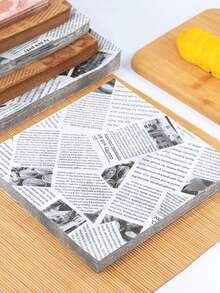 50pcs Baking Paper, Parchment Paper, Sandwich Wrapping Paper, Hamburg And French Fries Oil Separator Paper, Fried Snack Oil Proof Pad Paper, Square Non-Stick Air Fryer Liners, Baking Supplies For Family Breakfast Shops, Greaseproof Food Paper Suitable For Food Packaging, Baking, Cooking, Grilling, Frying, Multiple Sizes, Oven Accessories, Baking Tools, Kitchen Gadgets, Kitchen Accessories - White - View 5