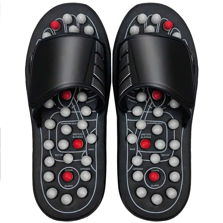 1 Pair Of Foot Reflex Massage Slippers - Plastic Pressure Point Sandals, Used For Arch And Heel Support, Back And Knee Tension, Relaxation Gift For Parents, Foot Massager Insulation, Galentines, Puppy, Carnival, Shoe, Spring Summer Picks, Brides Maid Gifts, Room, Bedroom Decor, Bedroom Decor, Beach, Travel, For Men, For Women, Vacation