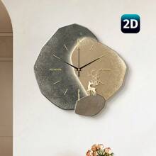 1PC Flat 2D Scandinavian Wall Clock Silent Sweep Movement Frameless Modern Design Ultra-Thin Nordic Style Home Decor For Living Room Bedroom Cafe Office - Noise-Free Slim Battery Operated Minimalist Contemporary Art Timepiece