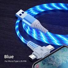 3-In-1 6A High Speed Charging Cable, Data Cable With USB To Micro USB + Type-C + Lightning Connectors, Compatible With IPhone/ Compatible With IPhone, Android, Camera, MP3 Universal Adapter, Charger