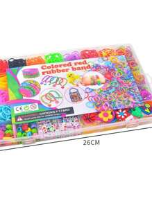 Set de kit de fabricación de pulseras de goma de 2700+/1600+/600+ piezas: kit de artesanía de pulseras trenzadas de colores aleatorios, regalo creativo para fiesta de cumpleaños, set de arte y manualidades que incluye herramientas de tejido, suministros para principiantes de joyería para mujeres