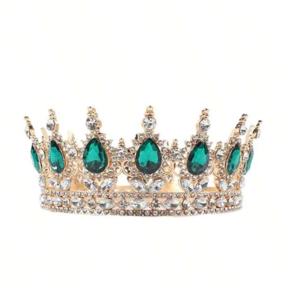 Recuzită pentru coafură cu coroană de prințesă pentru petrecere de ziua de naștere, spectacol cu regina - Mai multe culori disponibile - Vizualizare 1