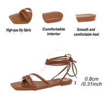 2025 Summer New Flat Lace-Up Sandals, Casual Shoes For Women
