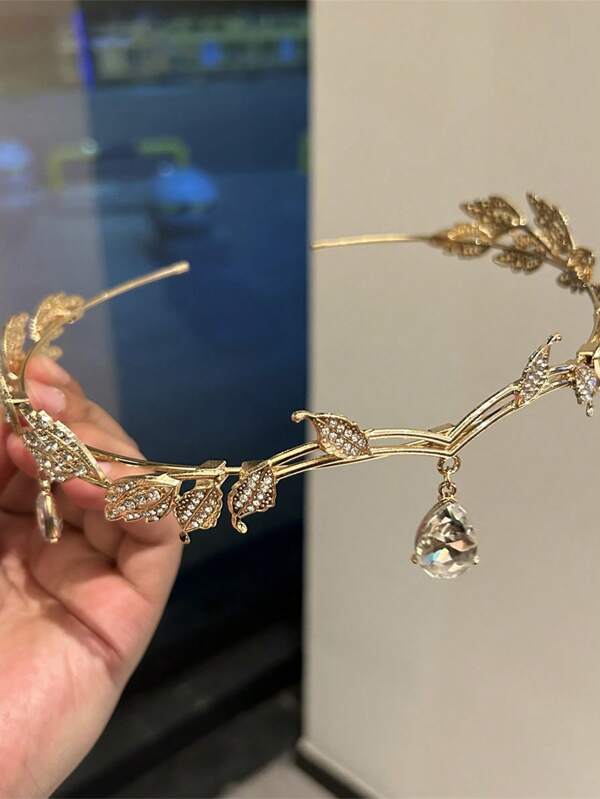 1 Peça Tiara Brilhante Feminina, Coroa de Princesa no Estilo Mori, Acessório de Cabelo para Casamento e Festa, Fantasia de Rainha Fada Brilhante com Diamantes