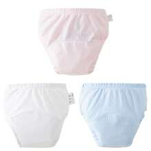 Set de 5 pañales de tela reutilizables para bebé, diseño minimalista y lindo en múltiples colores, adecuado para niños y niñas, pañales de entrenamiento para ir al baño a prueba de fugas, para todas las estaciones