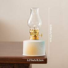 1pc Handmade Ceramic Oil Lamp, Suitable For Outdoor Camping Lighting Decor (Lamp Oil Not Included), Lighting Up Space And Creating A Romantic Atmosphere, Best Gift, Home Decor