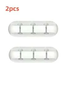 1 pieza Clip de gestión de cables con múltiples ranuras, organizador de cables de escritorio de silicona, soporte adhesivo para gestión de cables de escritorio - Adecuado para sistema de gestión de cables de escritorio, hogar, oficina y automóvil - Accesorio de estante de cables de mesita de noche