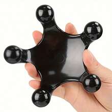 1pc Whole Body Star Shaped Handheld Massager - Deep Tissue Massage Tool For 5 Points Of Back, Neck And Muscle Tension, Black Plastic Design With Textured Balls For Effective Back Massage | Portable Massager | Smooth Surface Suitable For Neck And Back, Gym, Sport, Gym, Home Exercise, Massager, Massage