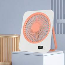 Ventilador de escritorio - Ventilador recargable de 1200mAh con inclinación de 180° y diseño plegable, ultra silencioso y compacto, ventilador personal portátil con 5 velocidades ajustables y viento fuerte, alimentado por USB para oficina, dormitorio, hogar y campamento