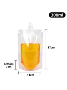 50 Stücke, transparente Düsenbeutel, Getränkeverpackungsbeutel, Sojamilch Saft Verpackungsbeutel, Plastikbeutel, Milchtee, frische Milch, selbststehender Verschlussbeutel