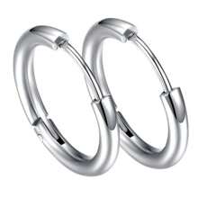 1 pièce/3 pièces Boucles d'oreilles simples et mode en acier de titane pour hommes et femmes, boucles d'oreilles créoles lisses, clips d'oreille