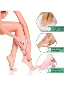 2 Pairs Moisturizing Silicone Gel Socks, Suitable For Cracked Feet, Moisturizing Massage Socks, Foot Care Tool, Gift