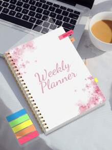 BUBU 1pc A5 Weekly Planner Back To School 2025, + Index Stickers, Simple Undated Academic Daily Planner With Time Blocking, To-Do Lists, Mood & Sleep Tracker, For Teens, Work And Home,Office School Supplies