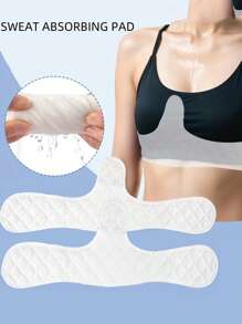 Neue elegante Serie Sport-BH für Damen mit schweißabsorbierenden Pads, BH-Pads, schweißabsorbierende Pads, schweißabsorbierende Unterbrust-Pads, waschbare und wiederverwendbare Baumwoll-Feuchtigkeitsabsorber, nur Handwäsche/Chemischreinigung, einfarbige Brustunterstützungs-Accessoires, verstecktes Design, weiche Stoffkonstruktion, für Frauen