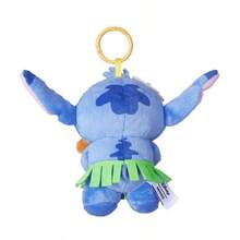 Miniso Stitch Summer Grass Skirt Plush Pendant, Cartoon Anime Plush Doll Keychain Pendant Doll Doll Gift, Bag Car Decor - Blue-grass Skirt - View 5