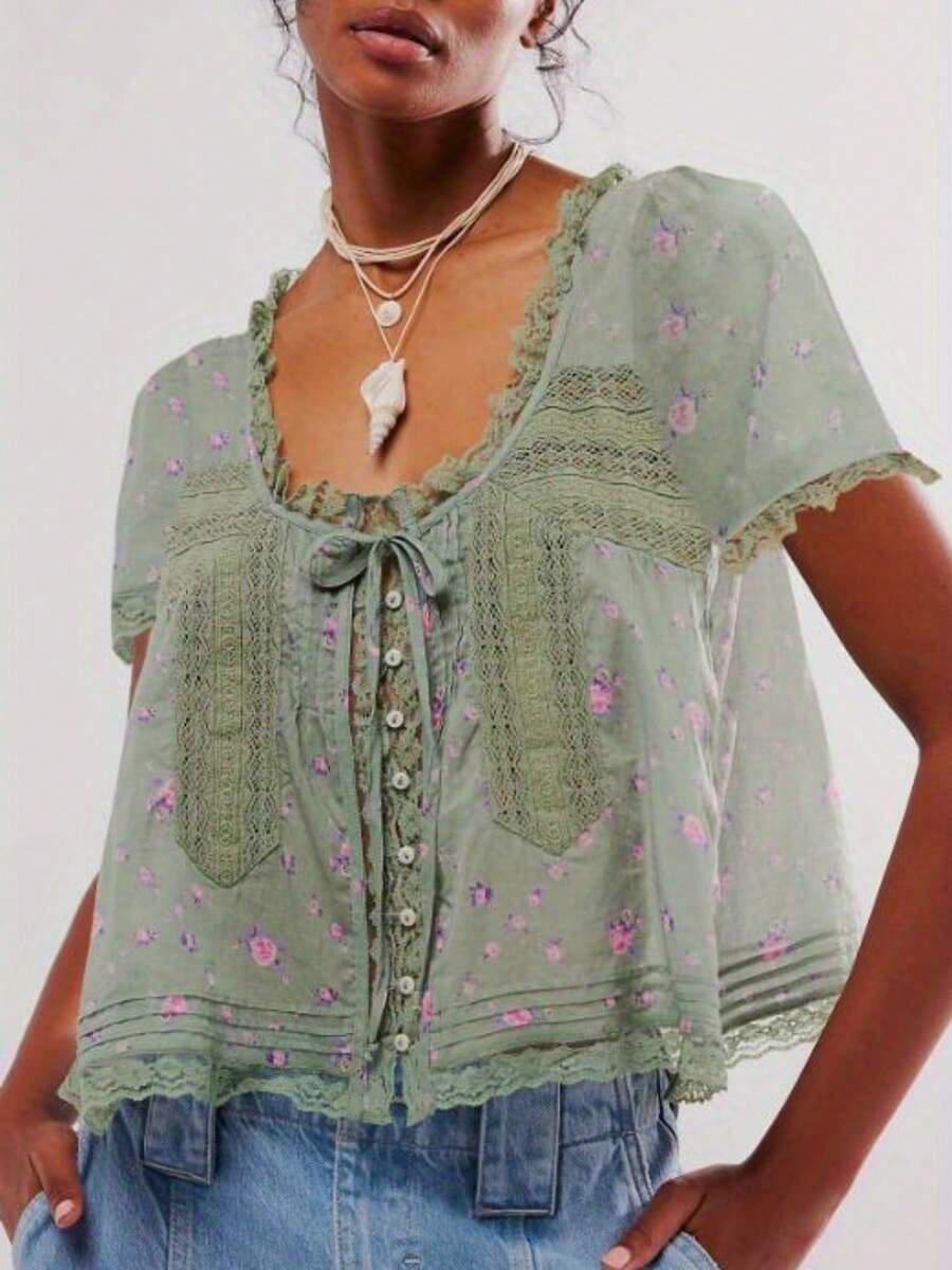 Women Blouses & Shirts - Green - View 1