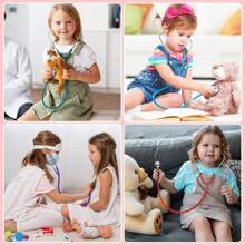 Kids Stethoscope, Real Working Nursing Stethoscope For Kids, Doctor Game Toy For Boys, Girls Doctor Nurse Cosplay Costume Accessories, Toddler Pretend Play Gift, Blue