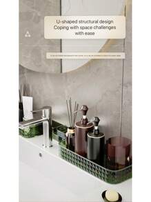 Estantería de esquina de alta gama minimalista y de lujo, de un solo estante, de estilo minimalista, con patrón de estrella, ideal para baño, sin instalación requerida. Solución de almacenamiento perfecta.