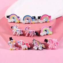 Cute Cartoon Unicorn Hairpins, Rainbow Hairpins Suitable For Daily Shopping, Sweet Cartoon Duckbill Clips, Side Bangs Hairpins, Birthday Gifts, Holiday Gifts, Party Costume Hair Accessories, And Can Also Be Used As Exquisite Small Gifts For Girlfriends And Besties