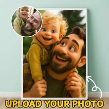 Father's Day Custom Print, Custom Photo Cartoon Style Wall Art-Pixar Style Portrait From Photo - Personalized Cartoon Gift For Dad, Couples, Family, Kids - Unique Wall Art - Personalized Cartoon Style Family Drawing Gift For Him, Ideal Gifts For Her,Boyfriend,Dad