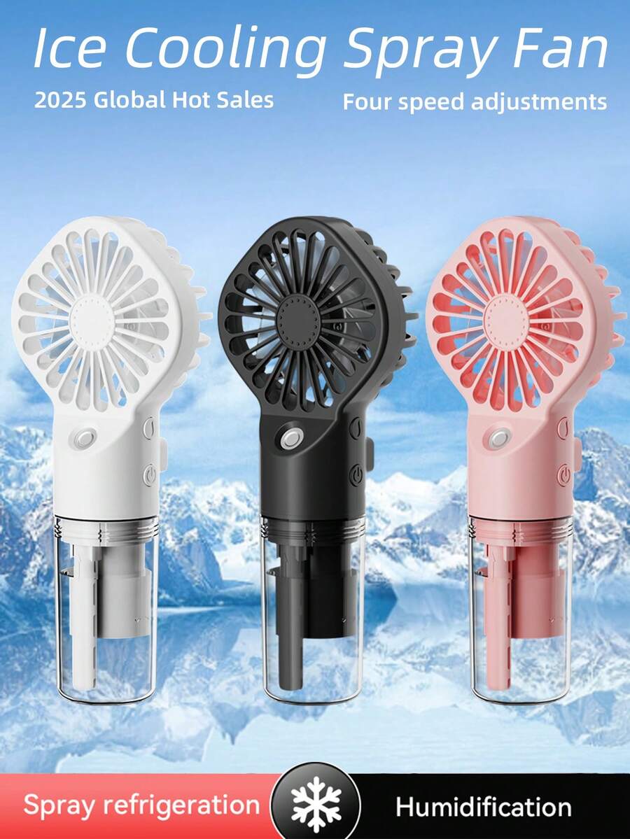 Portable Handheld Misting Fan,Rechargeable Battery Operated,Water Fan,Mist Fans,Foldable,4 Speeds,Mini Personal Cooling Fans For Outdoor,Travel, Makeup, Home, Office, Camping