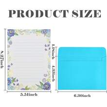 36Pcs Stationery Paper And Envelopes Set, Cute Letter Writing Kit, Lined Paper Sheets, A6 Envelopes And Letter Writing Stationery Love Letters, Invitation (Set 2) - Stars & Plants Series - View 10
