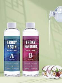 240ml/500ml 环氧树脂套装，1:1 易混合环氧树脂 - 高光泽、无味、抗紫外线环氧树脂，非常适合 DIY 工艺品、珠宝、艺术涂料 - Epoxy Resin - 查看 12