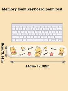 Disney Disney Winnie The Pooh Ergonomic Wrist Rest Mouse Pad & Laptop Mat - Official Licensed Multi-Functional Desk Pad With Premium Silicone Core & Milk-Silk Surface, Non-Slip Rubber Base For Office/Home/Gaming Comfort (Vivid Printing Technology, Aesthetic Desktop Decor Accessory), School Supplies, Back To School
