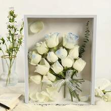 1 个镂空装饰相框，3 厘米/1.18 英寸深，水平/垂直展示，非常适合 DIY 工艺品、干花、照片、生日、婚礼、周年纪念、毕业典礼、情人节、母亲节礼物 - 仅相框、桌面相框 | 经典相框