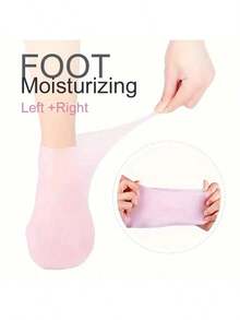 2 Pairs Moisturizing Silicone Gel Socks, Suitable For Cracked Feet, Moisturizing Massage Socks, Foot Care Tool, Gift
