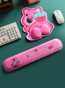 Disney Disney Winnie The Pooh Ergonomic Wrist Rest Mouse Pad & Laptop Mat - Official Licensed Multi-Functional Desk Pad With Premium Silicone Core & Milk-Silk Surface, Non-Slip Rubber Base For Office/Home/Gaming Comfort (Vivid Printing Technology, Aesthetic Desktop Decor Accessory), School Supplies, Back To School