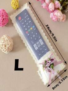 1pc Fabric Floral Remote Control Dust Cover, Remote Holder Decor, Cute Home Decoration,Kitchen Decor,Household Items,Mother's Day Gift,Bedroom Decor,Garden,Kitchen Decor,Summer,Beach,Travel Essentials,Room Decor,Squishy,Graduation - Multicolor - View 4