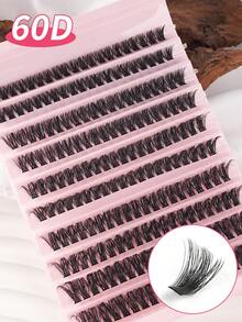 200D Curled Eyelash Cluster, Natural Soft Curl, Available In 20D/30D/40D/50D/60D/80D, Single Lash Extension, 8-16mm Mixed, 0.07mm Ultra-Lightweight, 10 Rows Waterproof Mink Hair 3D Effect False Eyelashes, Suitable For Light Makeup, Heavy Makeup, Daily Makeup, Cartoon Makeup, Portable, Suitable For Daily Outings, Applicable For Various Occasions - D - View 9