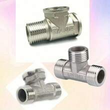 High Quality Stainless Steel 1/2" T Shape Connector, Home, Industrial, Automotive And Garden Use Quick Connect Distributor, Durable 201 Stainless Steel, Well-Fitted, Multiple Styles Available, Industrial Pipe | T Connector | Stainless Steel Structure