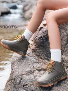 Unisex Short Rain Boots, Anti-Slip, Waterproof For Hiking, Jungle, Trekking, Comfortable Sports Couple Rain Shoes