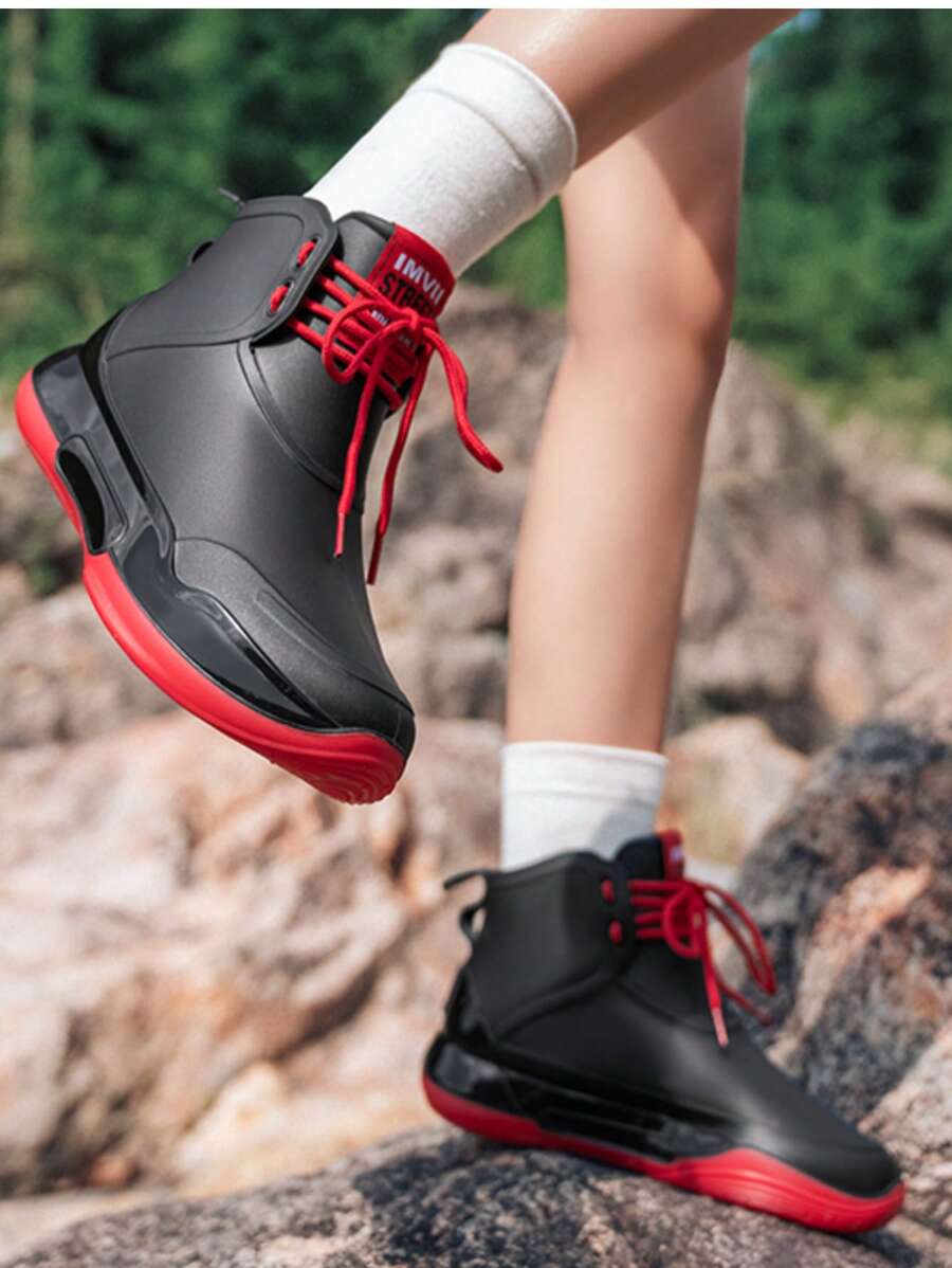 Unisex Short Rain Boots, Comfortable, Anti-Slip, Waterproof, Suitable For Hiking, Jungle, Outdoor Activities, Couples Rain Boots