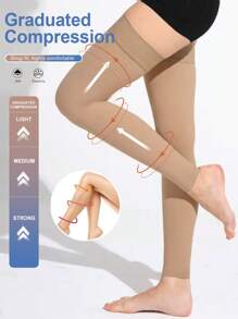 Unisex 20-30 MmHg Compression Sleeve Leg Shaping Stretchy Support Anti Slip Travel Yoga Stocking, Y2k